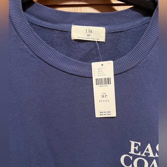 NWT T.La East Coast NYC Oversized Boyfriend Sweatshirt - Picture 5 of 6